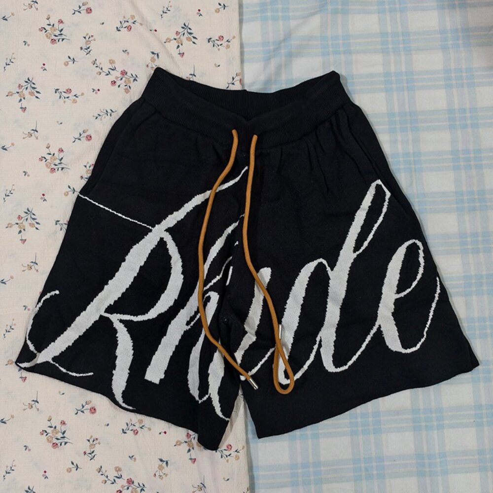 Rhude Black Knit Shorts